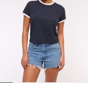 Abercrombie & Fitch high rise cut off shorts
